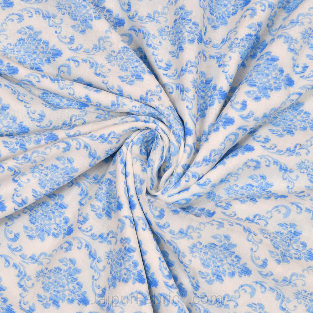 Ethnic Royal Blue Double Bed Dohar Blanket